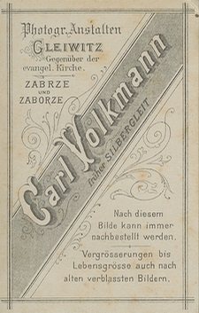 Zdjcie wykonane w Atelier Carl Volkmann.